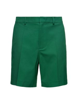 Bombažne bermuda kratke hlače Valentino zelena
