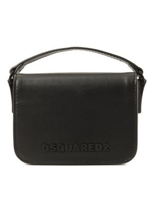 Кожаная сумка Dsquared2 черная