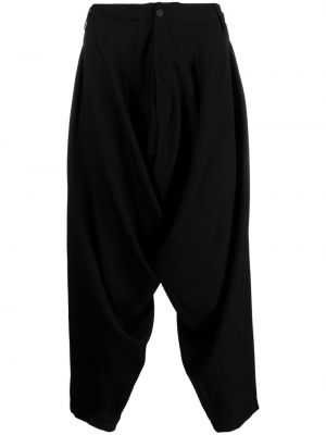 Pantaloni drapate Yohji Yamamoto negru