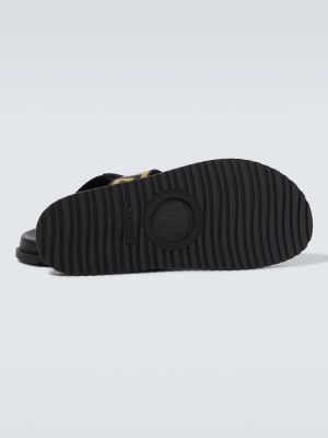 Кожени сандали Versace черно