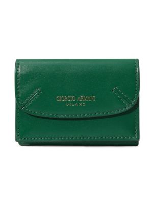 Кожаный кошелек Giorgio Armani зеленый