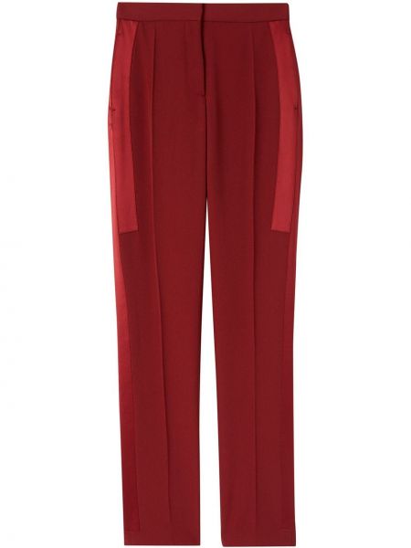 Pantaloni cu dungi Burberry roșu