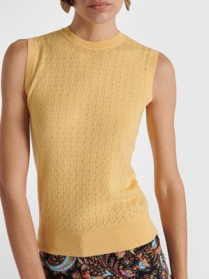 Вълнен пуловер Etro жълто
