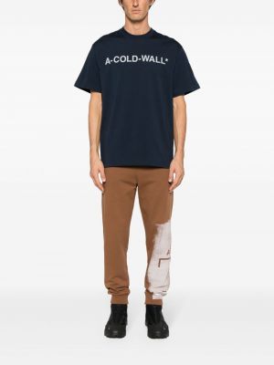 Koszulka bawełniana z nadrukiem A-cold-wall* niebieska