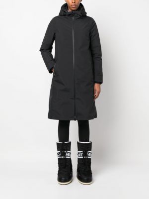 Mantel mit reißverschluss mit kapuze Herno schwarz
