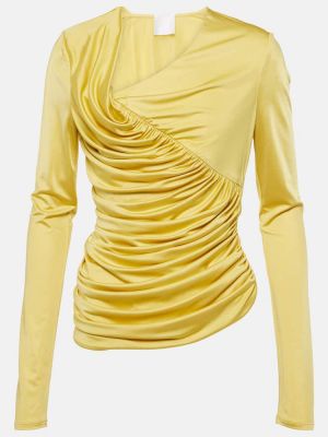 Top in jersey di pizzo Givenchy giallo