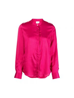 Gestreifte hemd mit stehkragen Isabel Marant pink