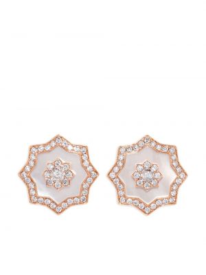 Σκουλαρίκια με μαργαριτάρια από ροζ χρυσό David Morris