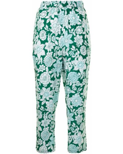Pantalones de flores con estampado Christian Wijnants verde