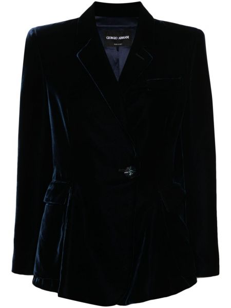 Velour blazer Giorgio Armani blå