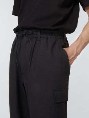 Карго панталони от джърси Y-3 черно