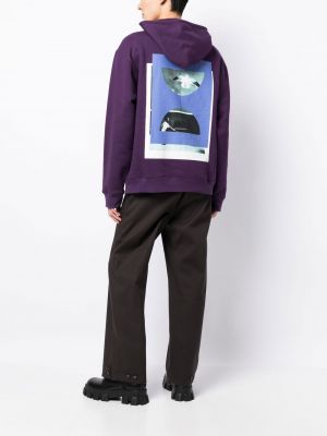 Raštuotas džemperis su gobtuvu Oamc violetinė