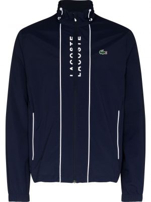 Brodert lang jakke Lacoste blå