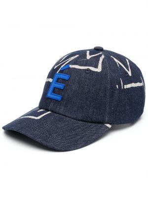 Памучна шапка с козирки с принт Etudes синьо
