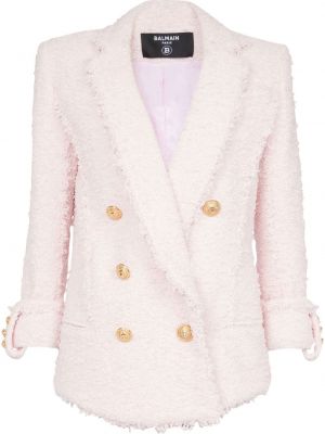 Dobbeltspent blazer Balmain rosa