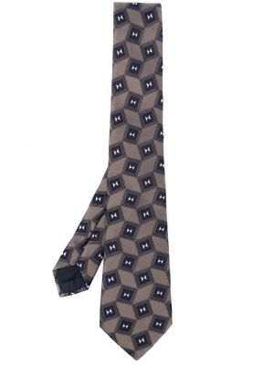 Cravată de mătase cu imagine cu imprimeu geometric Giorgio Armani