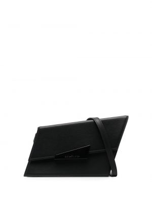 Usnjena pisemska torbica Acne Studios črna