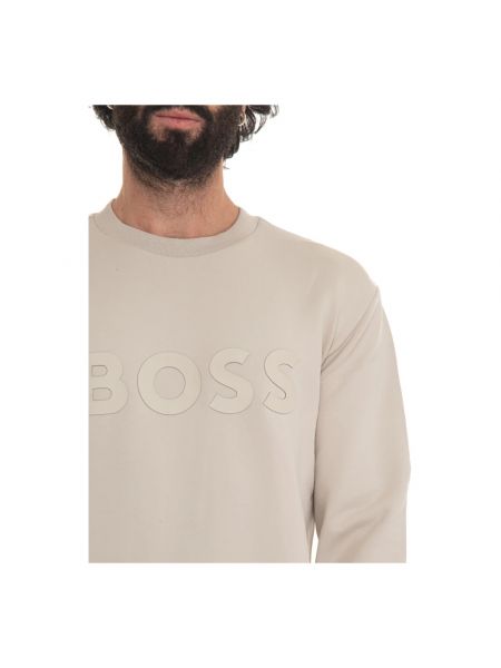 Chaqueta de tejido fleece Boss beige