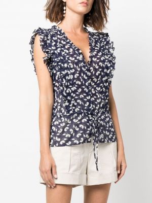 Koszula bawełniana w kratkę bez rękawów Polo Ralph Lauren niebieska