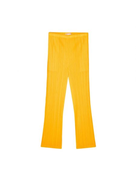 Proste spodnie Issey Miyake żółte