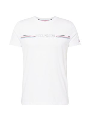 Dryžuotas marškinėliai slim fit Tommy Hilfiger balta
