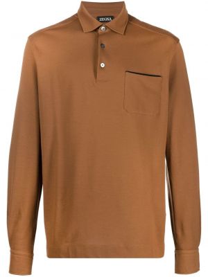 Poloskjorte med lommer Zegna brun