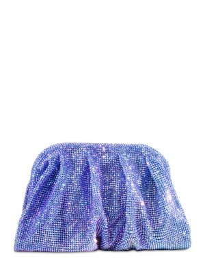 Borse pochette in mesh con cristalli Benedetta Bruzziches blu