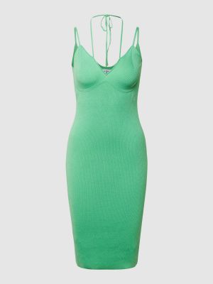 Sukienka midi dopasowana Calvin Klein Jeans zielona