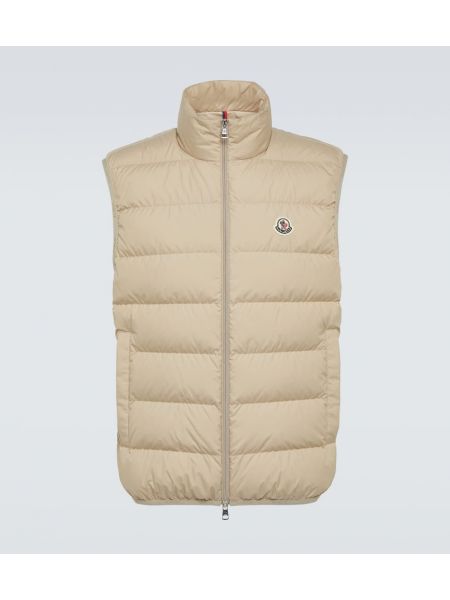 Gilet di piuma Moncler beige