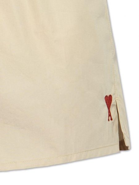 Boxershorts mit stickerei aus baumwoll Ami Paris beige