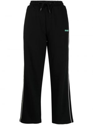 Pantalon de joggings brodé en coton Chocoolate noir