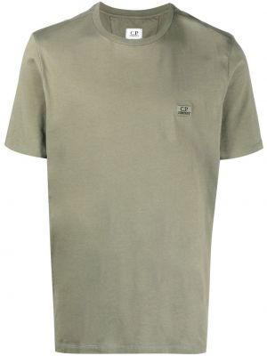 Majica z vezenjem z okroglim izrezom C.p. Company zelena