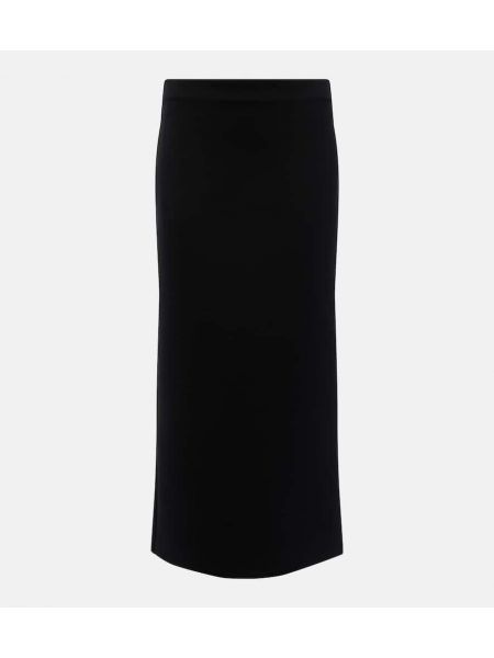 Falda midi de tela jersey 's Max Mara negro