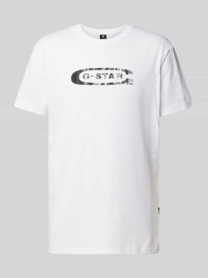 Koszulka z nadrukiem G-star Raw biała
