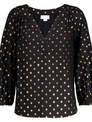 Prickig sammet blus Velvet svart