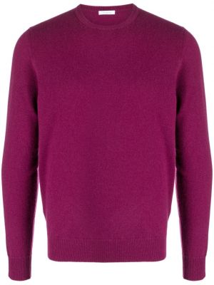 Кашмирен пуловер с кръгло деколте Malo виолетово