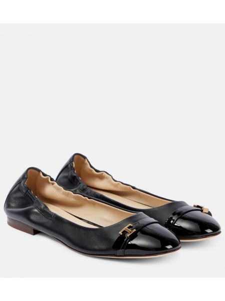 Læder ballerinaer Tod's sort