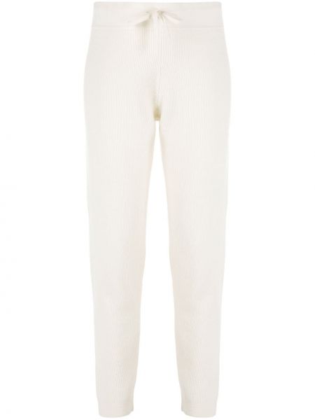 Pantalones de chándal de cachemir Cashmere In Love blanco