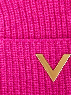 Кашемировая шапка Valentino розовая