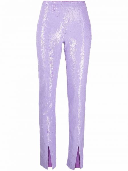 Pantalones con lentejuelas Msgm violeta