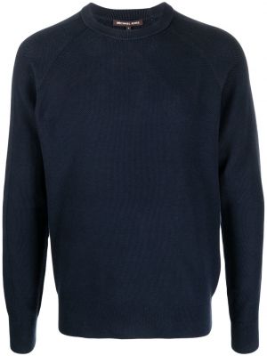 Sweter z okrągłym dekoltem Michael Kors niebieski