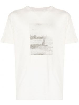 T-shirt mit print mit rundem ausschnitt Osklen weiß