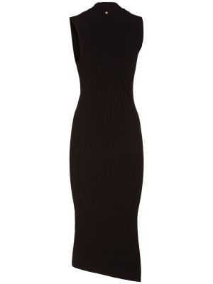 Sukienka midi bez rękawów Versace czarna