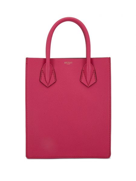 Δερμάτινη τσάντα shopper Moreau ροζ