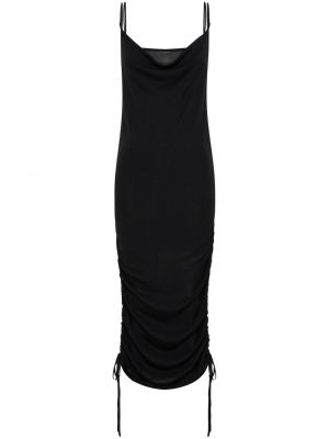 Průsvitné dlouhé šaty Dion Lee černé