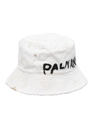Cappello con stampa Palm Angels beige
