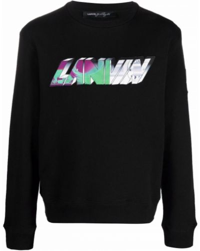 Trykt sweatshirt Lanvin svart