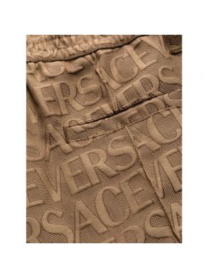 Spodnie cargo Versace brązowe