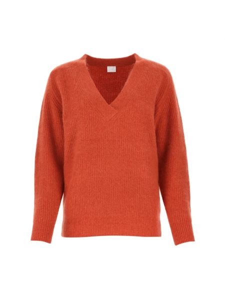 Dzianinowy sweter C.t.plage pomarańczowy