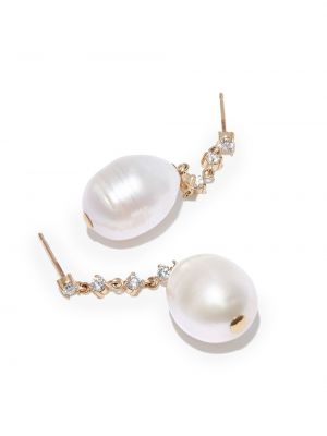 Boucles d'oreilles avec perles à boucle Zoë Chicco jaune